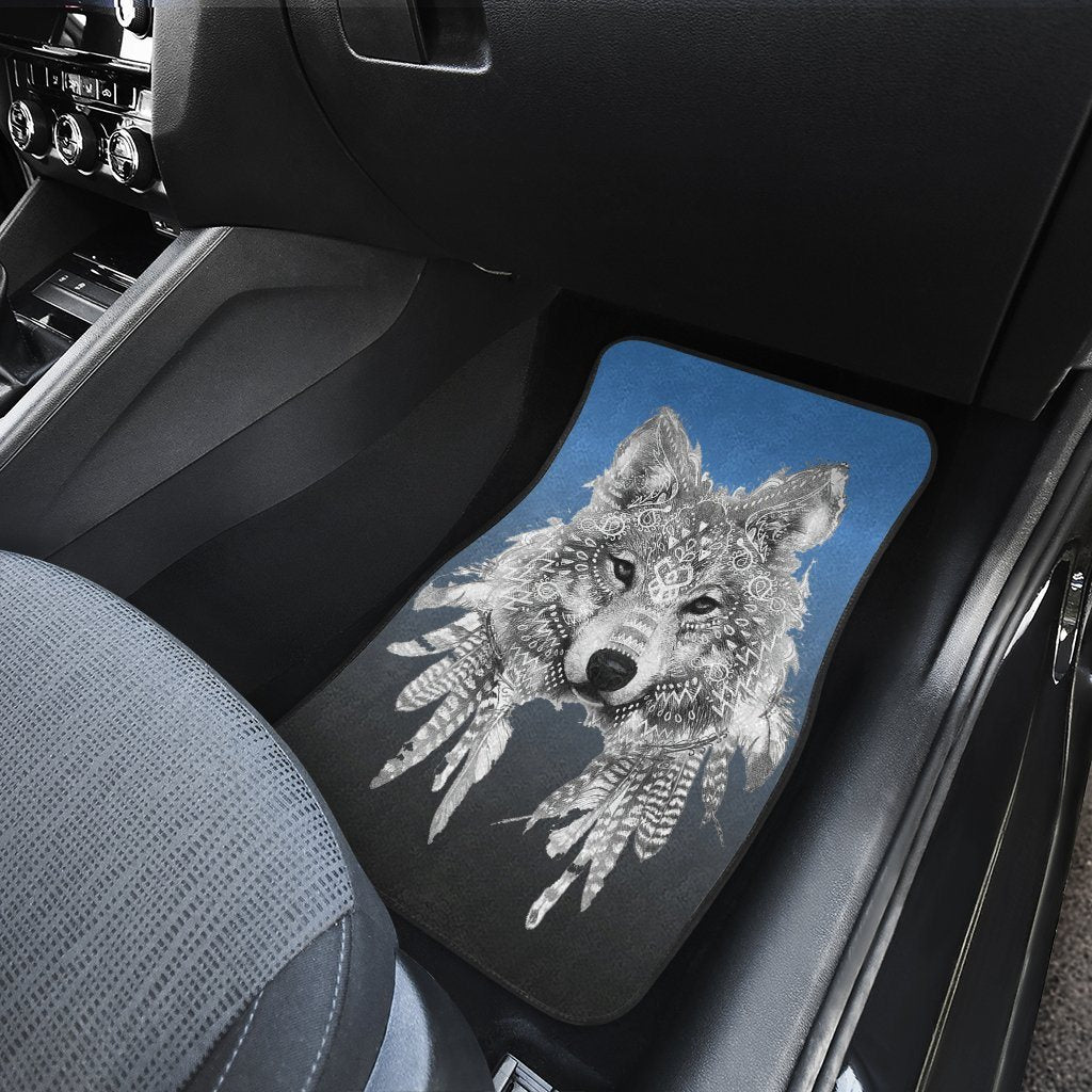 Spirit Animal Wolf Car Floor Mats Dusty Berries