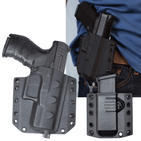 Walther PPQ M2 9mm BCA OWB Kydex Gun Holster Combo - Bravo Concealment