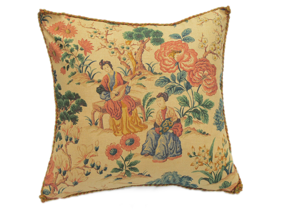 Printed Chinoiserie Pillow — Mary Jane McCarty Design
