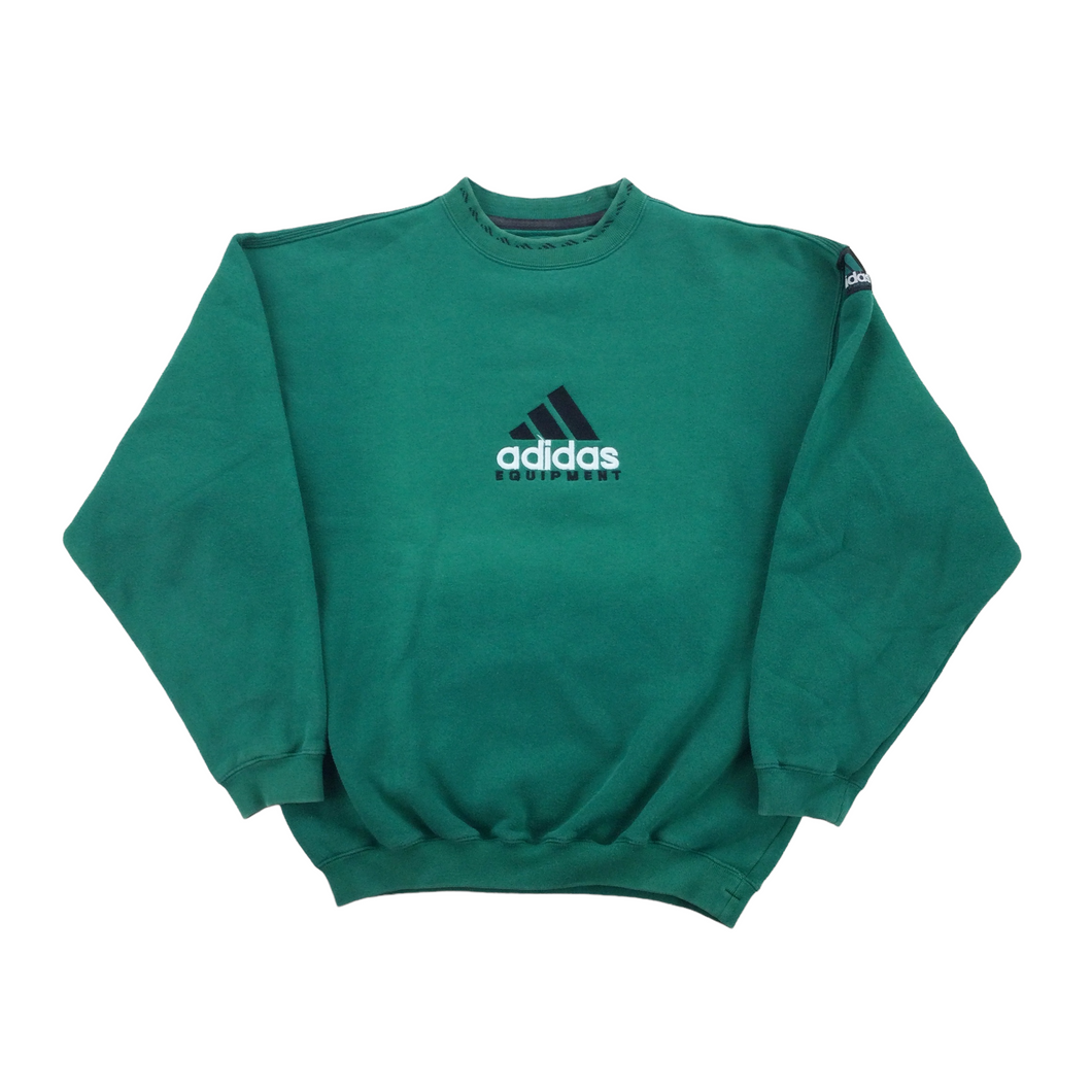 Zoológico de noche Nuclear Lago taupo Adidas Equipment 90s Sweatshirt - Small | Premium Vintage
