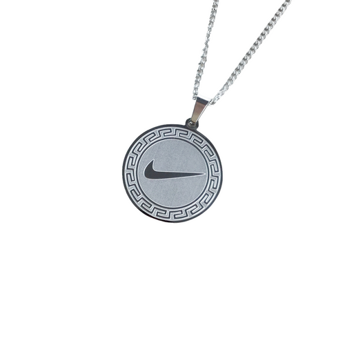 Brand New Nike Swoosh Pendant/Chain/Necklace (Silver) - Stainless