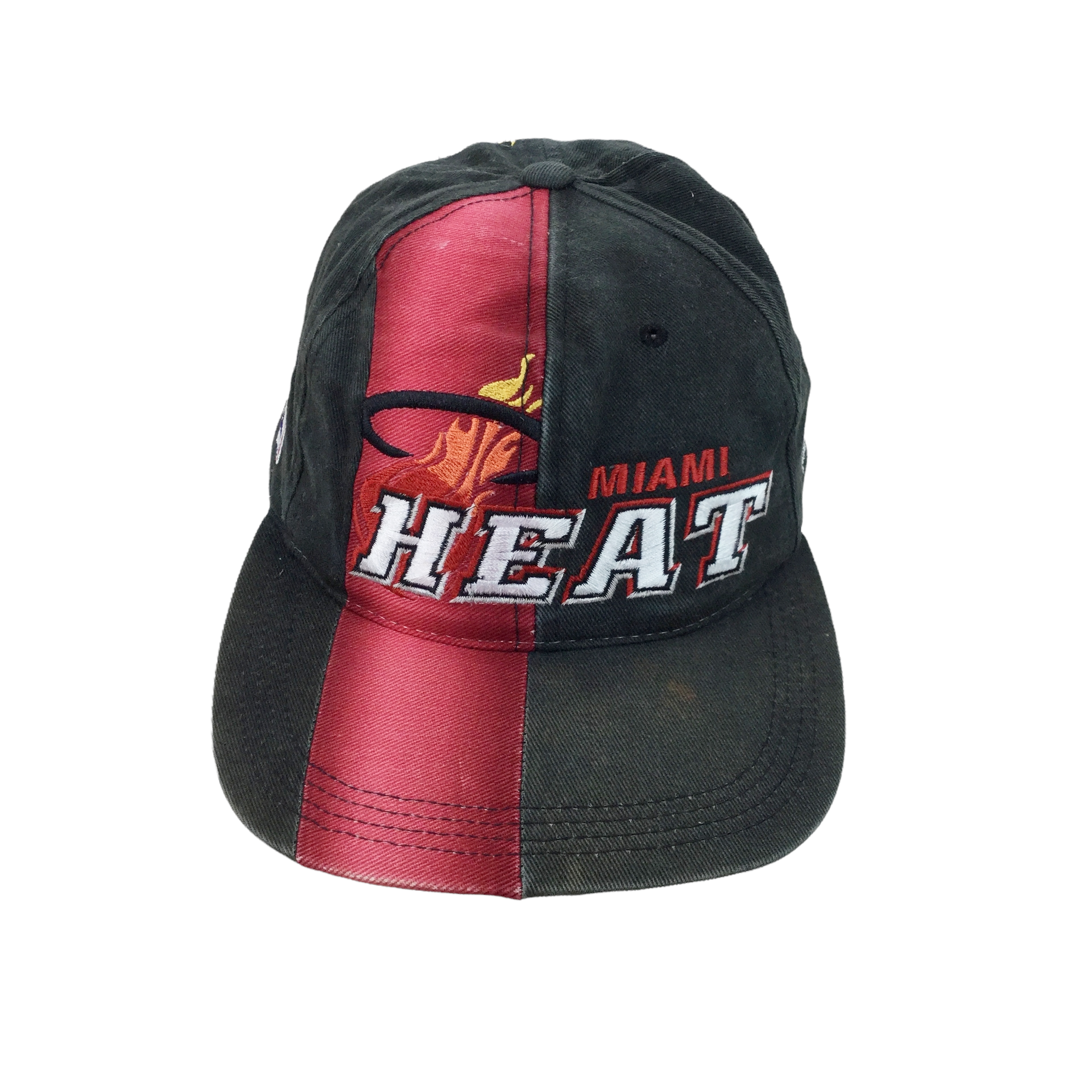 激レア90s当時モノつば裏緑NBAマイアミヒートMIAMIHEATキャップ-