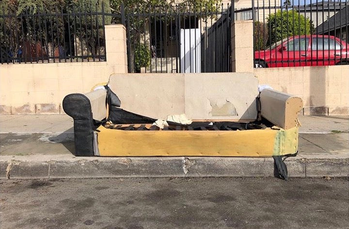 Sofa on the side of the road