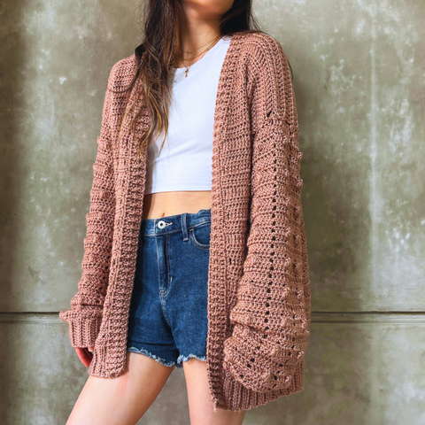 Oversized crochet cardigan - free pattern