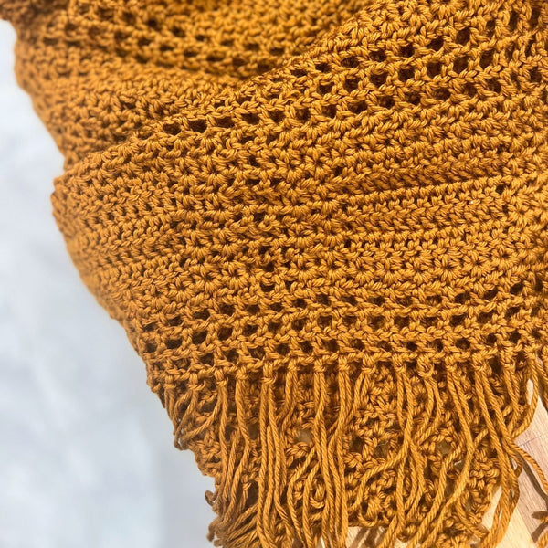 Closeup of Crochet Shawl Texture