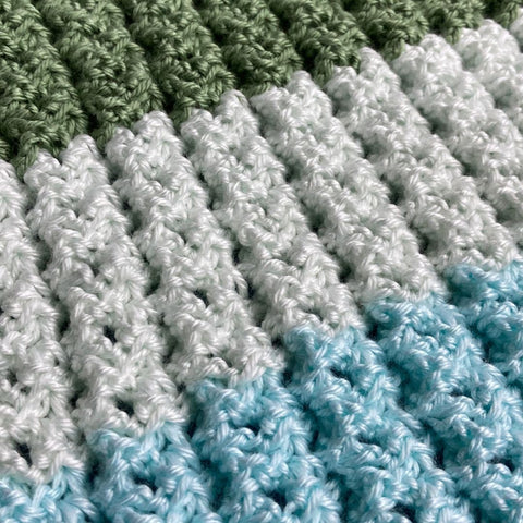 Hudson Soft Baby Blanket - crochet blanket swatch