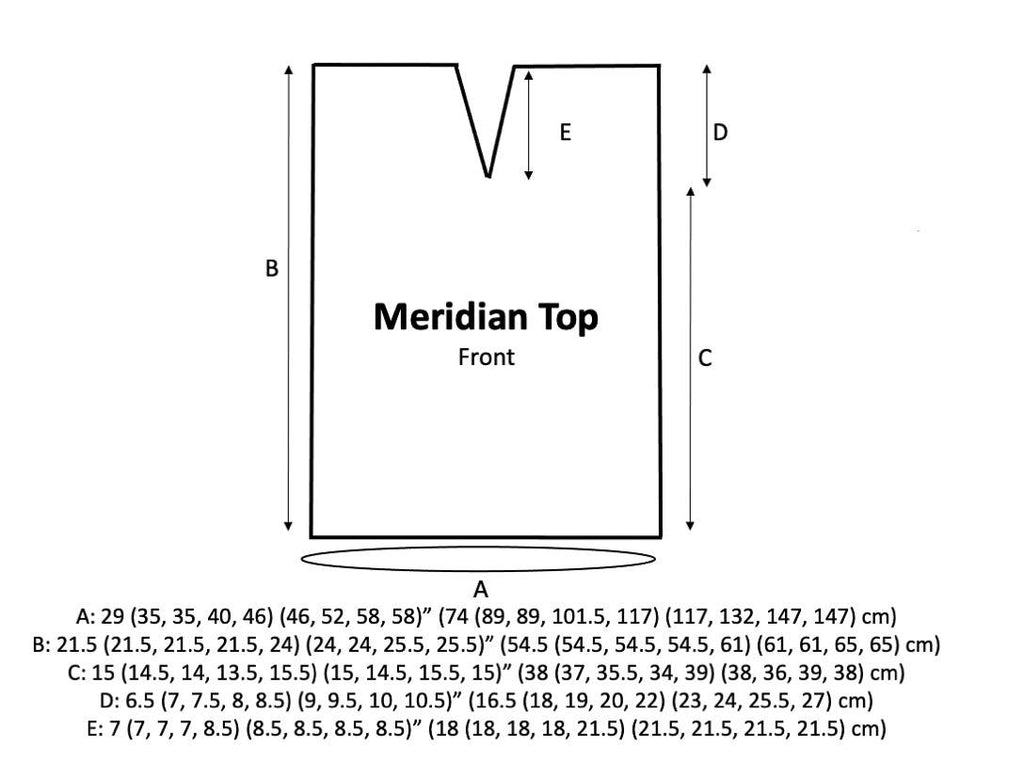 Meridian Top Measurements