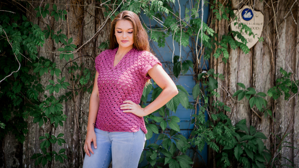 pink crochet top free pattern and tutorial