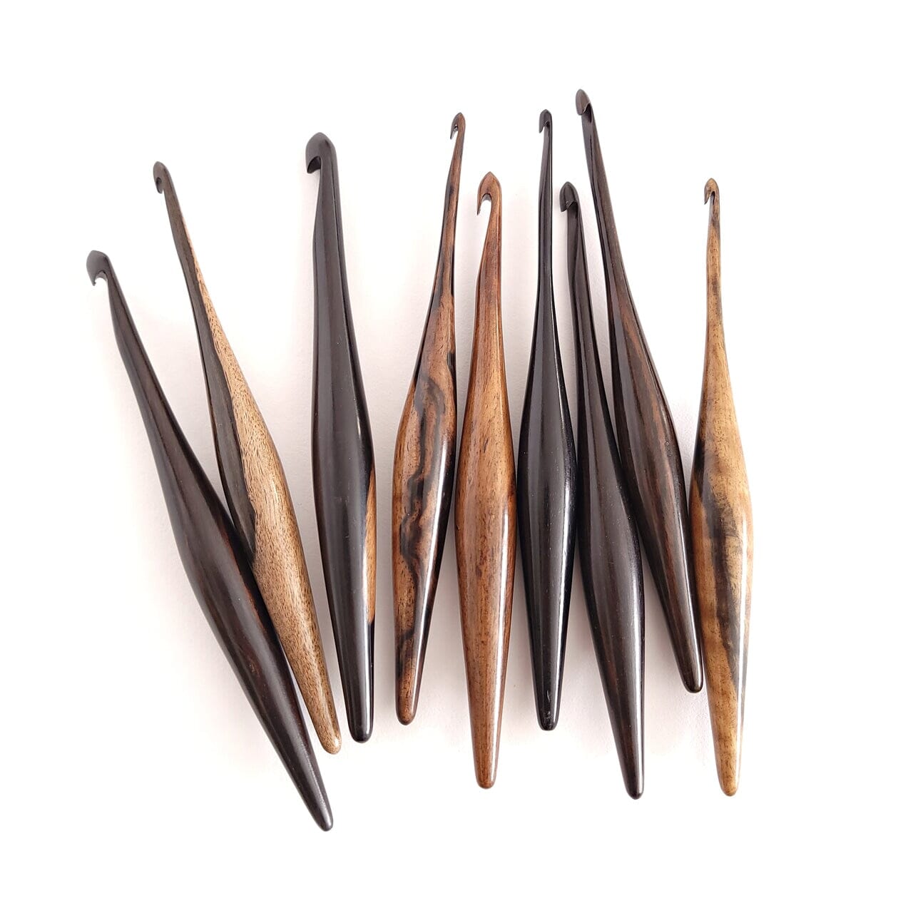 Teak Streamline Wood Crochet Hooks