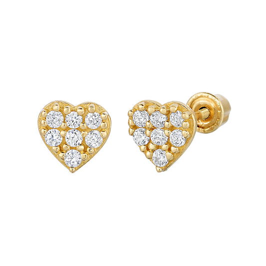 14k Yellow Gold Round 2mm Solitaire CZ Stud Screw-back Earrings for ca –  Art and Molly