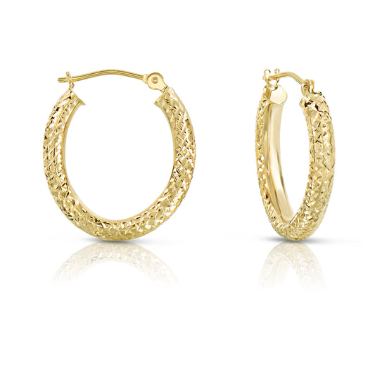 14Kt Yellow Gold Oval Freshwater Pearl Wire Drop Earrings – LSJ