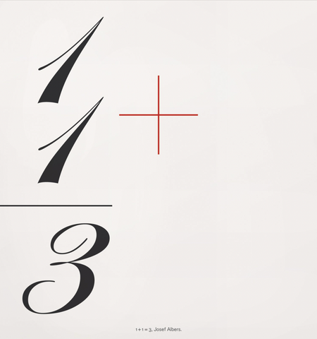 1+1= 3 poster by paul belford graphic designer