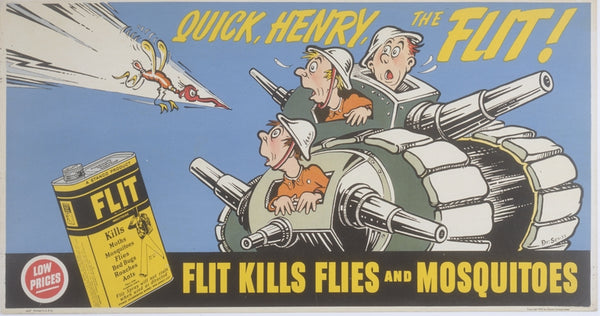 Quick Henry Flit advert copywriter & illustrator dr seuss