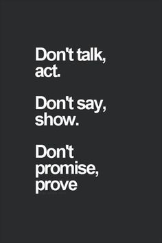 don't talk, act poster
