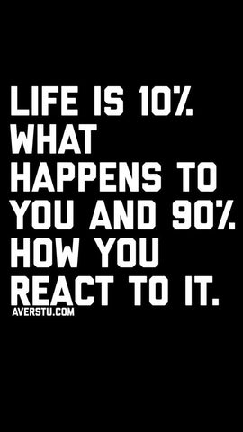 Life is 10% what happens to you poster