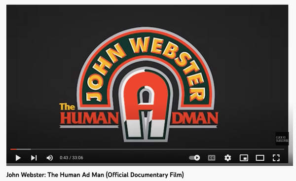 John Webster - the human adman - documentary film