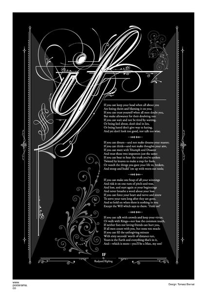 IF RUDYARD KIPLING POSTER 'CUSTOM BLACK'