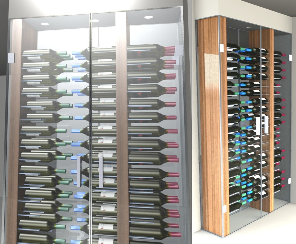 Temperature Controlled Glass Wine Cellars