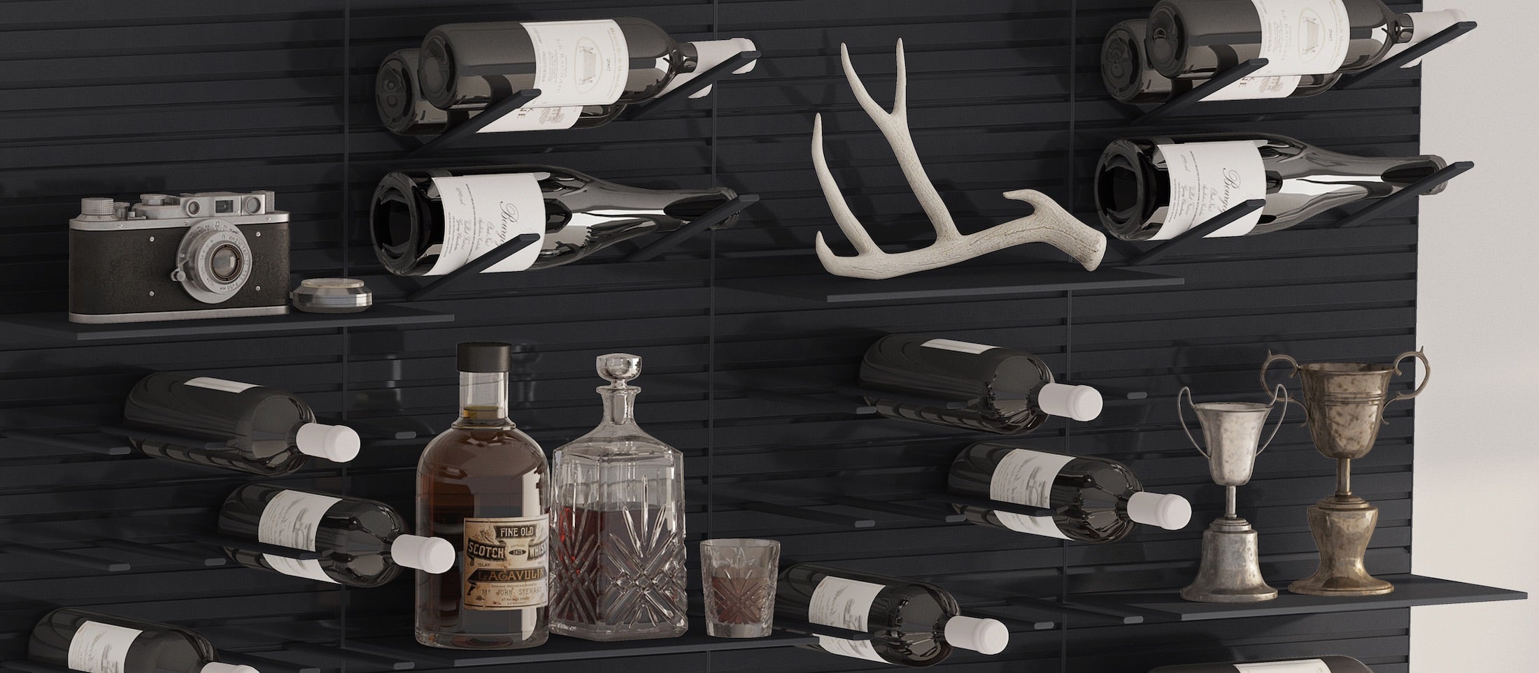 modern bar wall storage