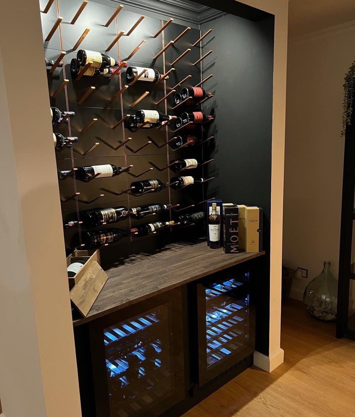 home wine storage area