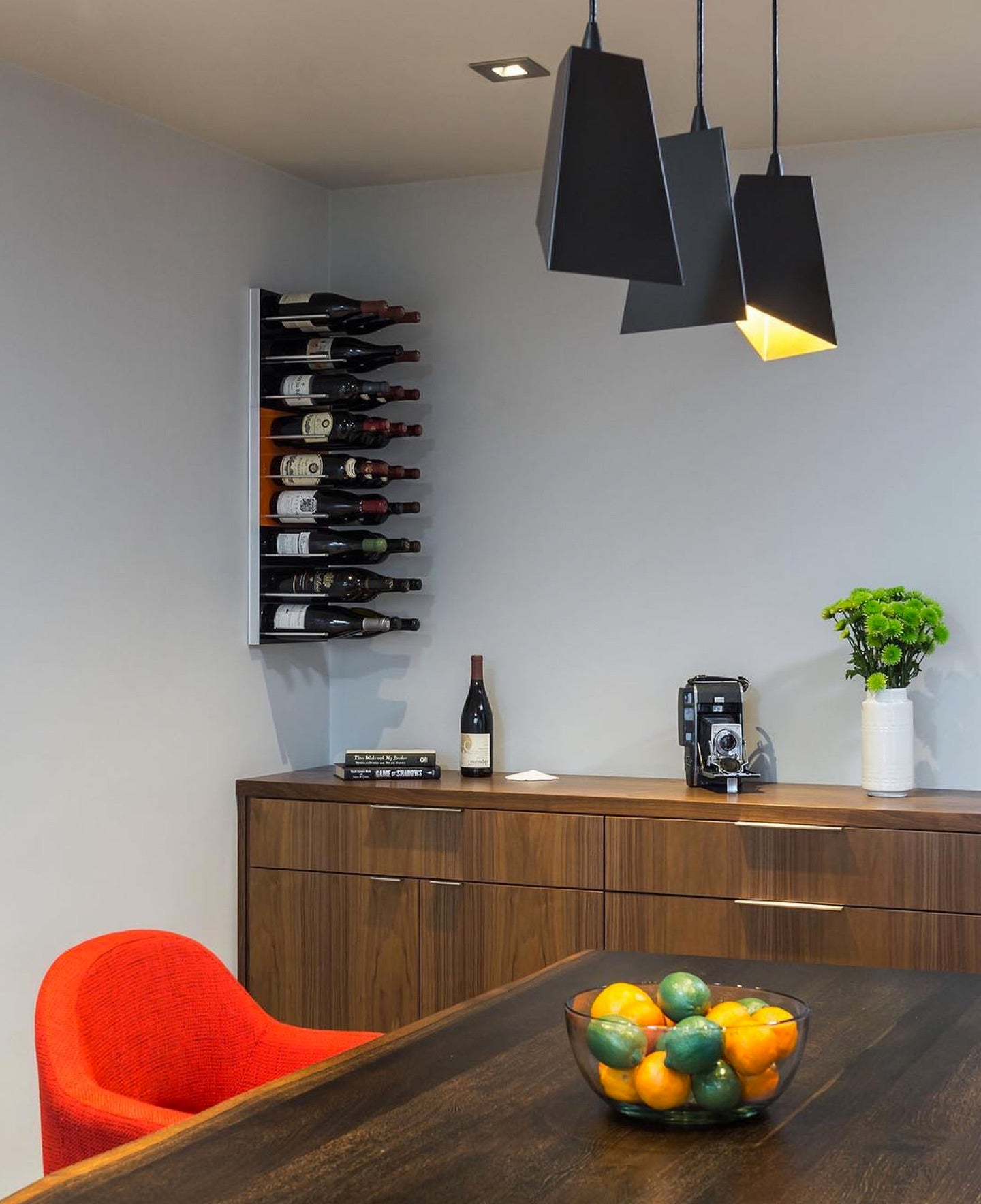 wine storage for modern dining rooms - jordan iverson custom homes