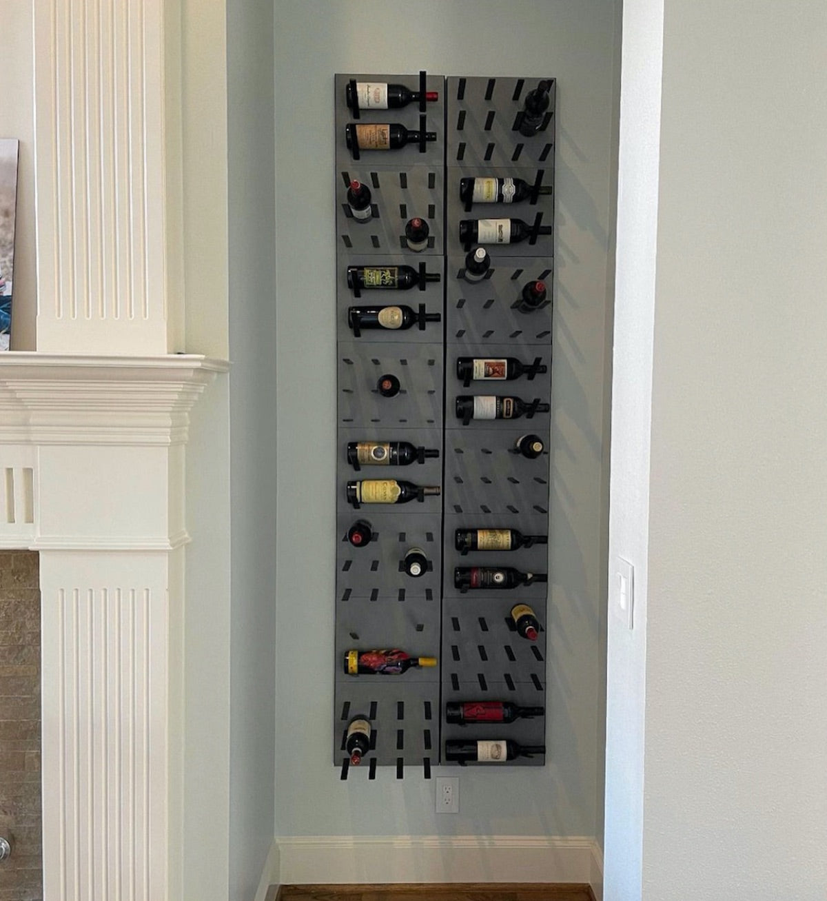 modern home wine storage display