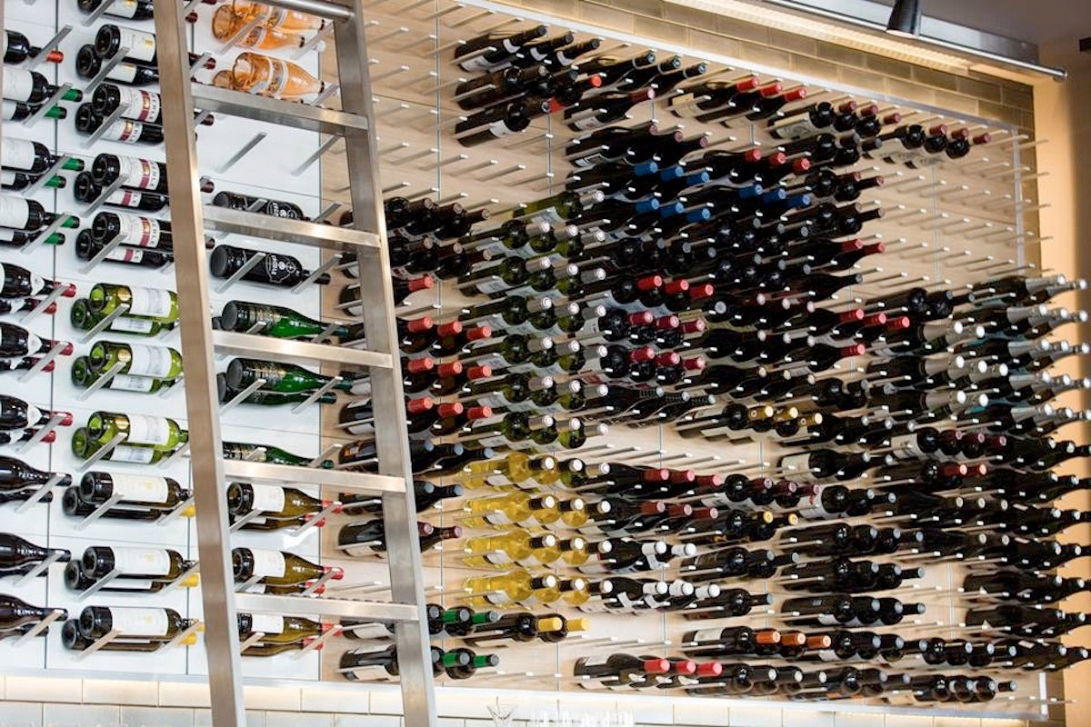restaurant wine display