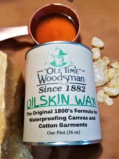 Ole Time Woodsman Oilskin Wax: The Original 1800's Civil War Formula for Waterproofing Canvas and Cotton Garments.