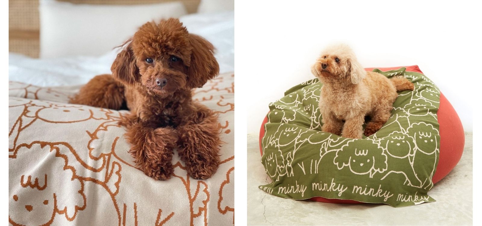 Personalized Knitted Name Blanket For Poodle