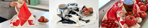 Tea towel collection by PilgrimWaters made in the USA