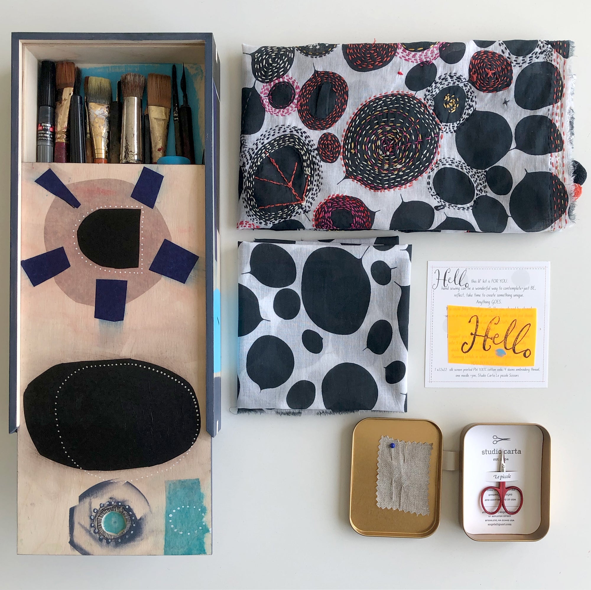 Project kits a sewing kit and box kit