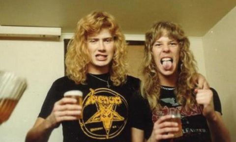 Dave Mustaine Megadeth James Hetfield Metallica Beer