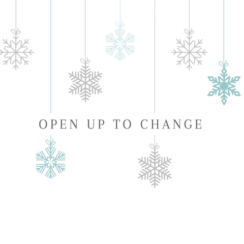 Advent of Change 'open up to change' banner