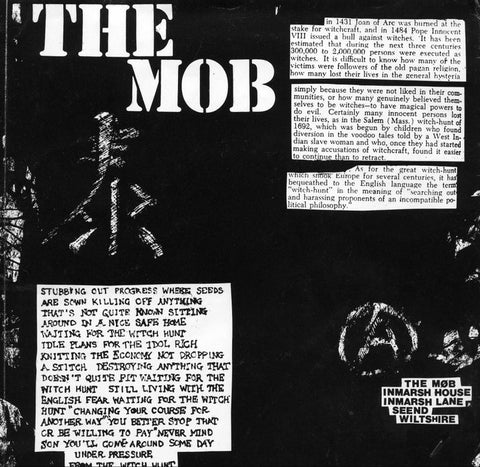 The Mob Witch Hunt 7 inch single back cover