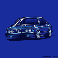 BMW e30 in ascii forum themed blipshift tee ASCii-30 | blipshift