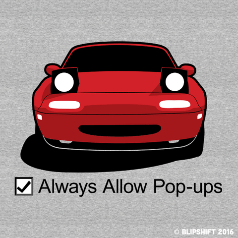 Nalware Ii An Mx5 Miata Pop Up Headlight Shirt Blipshift