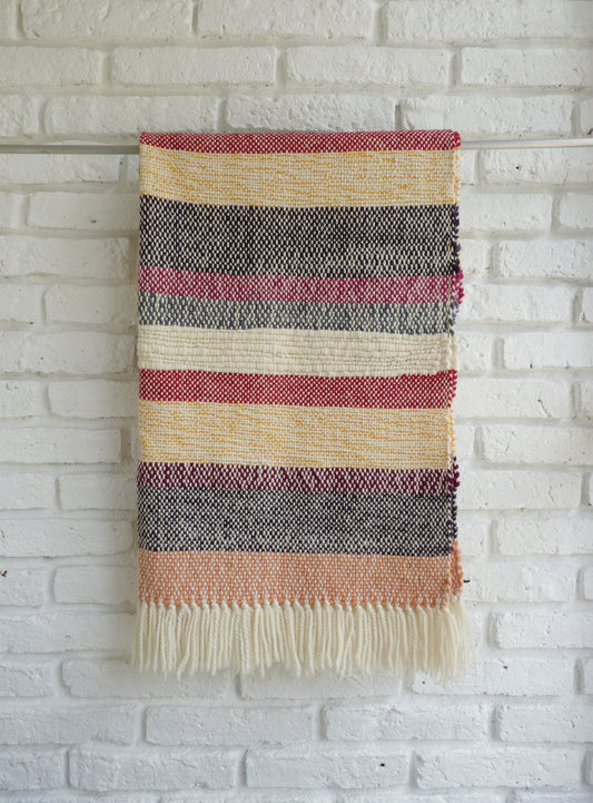 Handmade Merino Wool Woven Blanket - Earthy Tones & Soft Pastels –  Texturable