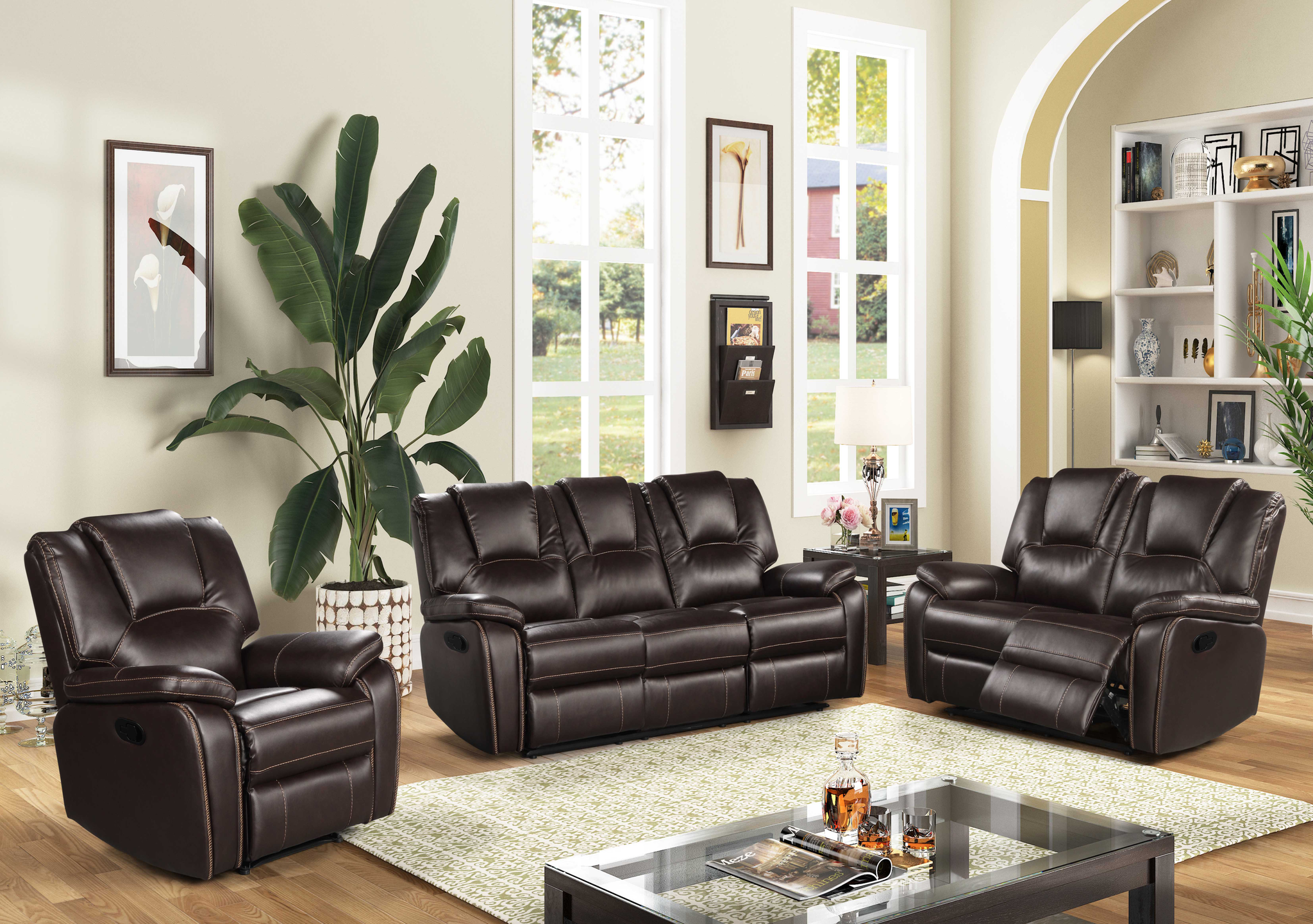 Sofa, Silla y Loveseat c/5 Reclinables – Amazing Electronics