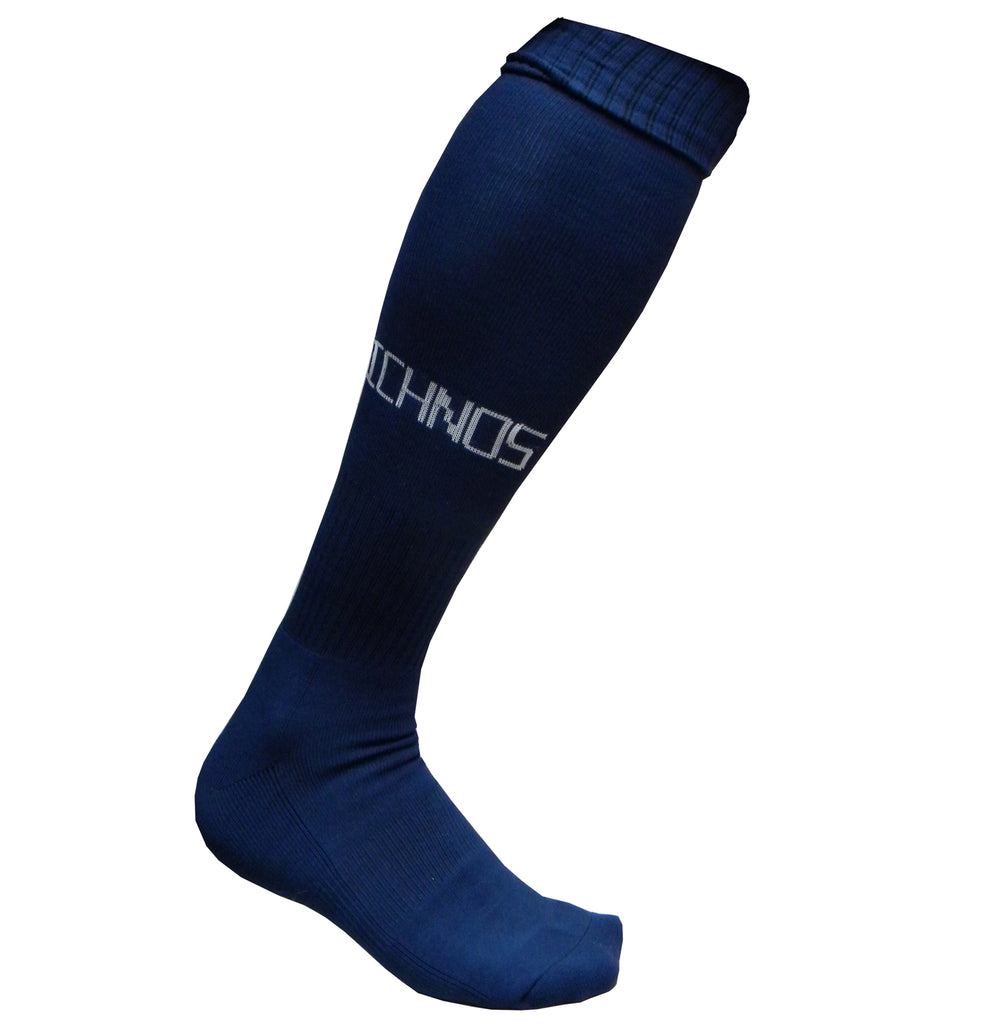 Ichnos knee high sport football socks senior navy blue – ICHNOS SPORTS