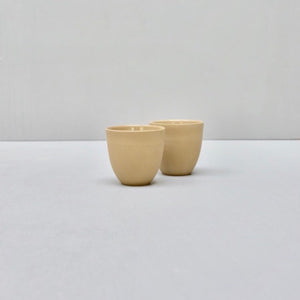 Rock coffee cups no handles - Sandstone smooth - set of two cups.