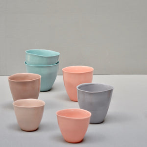 Solid Color porcelain - coffee cup Nr.2 - Spearmint #51 - set of 2