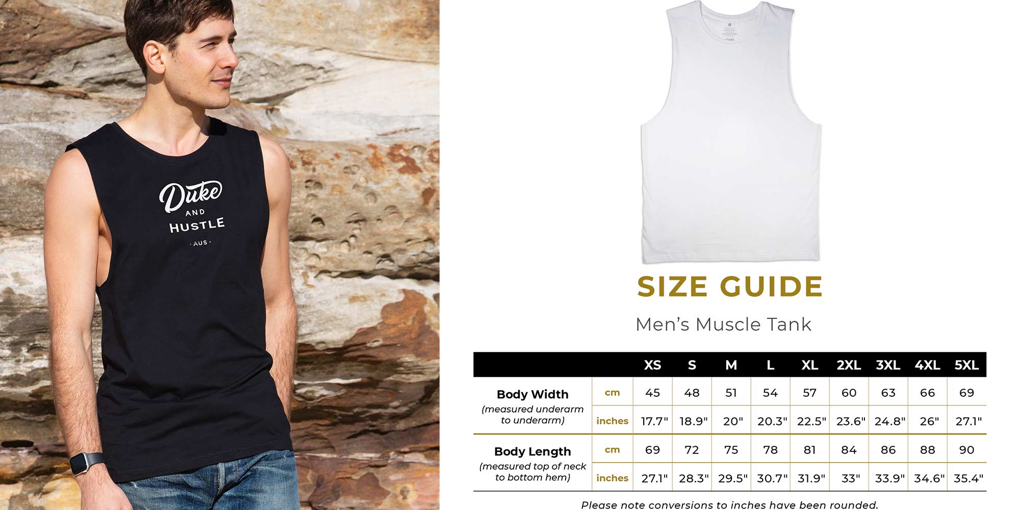 Men’s Muscle Tank with Raw Arm Hems