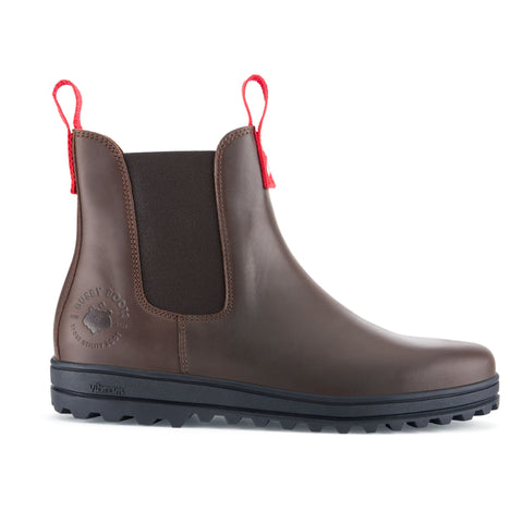 brown leather winter Chelsea boots