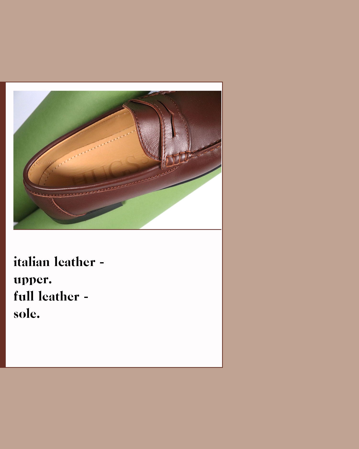 Hugs & Co. men's leather penny loafers