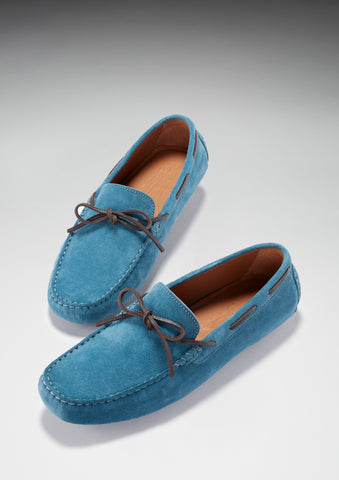 hugs and co mens laced loafer petrol blue