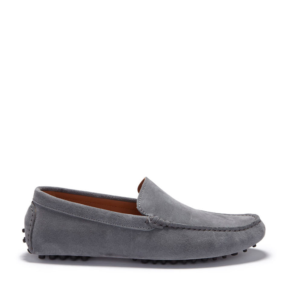 Driving Loafers, slate grey suede - Hugs & Co.
