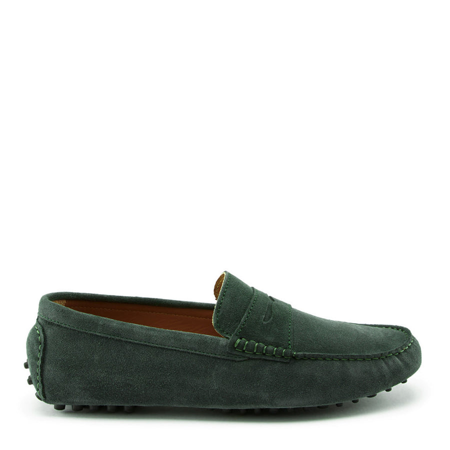 Penny Driving Loafers, slate grey suede - Hugs & Co.