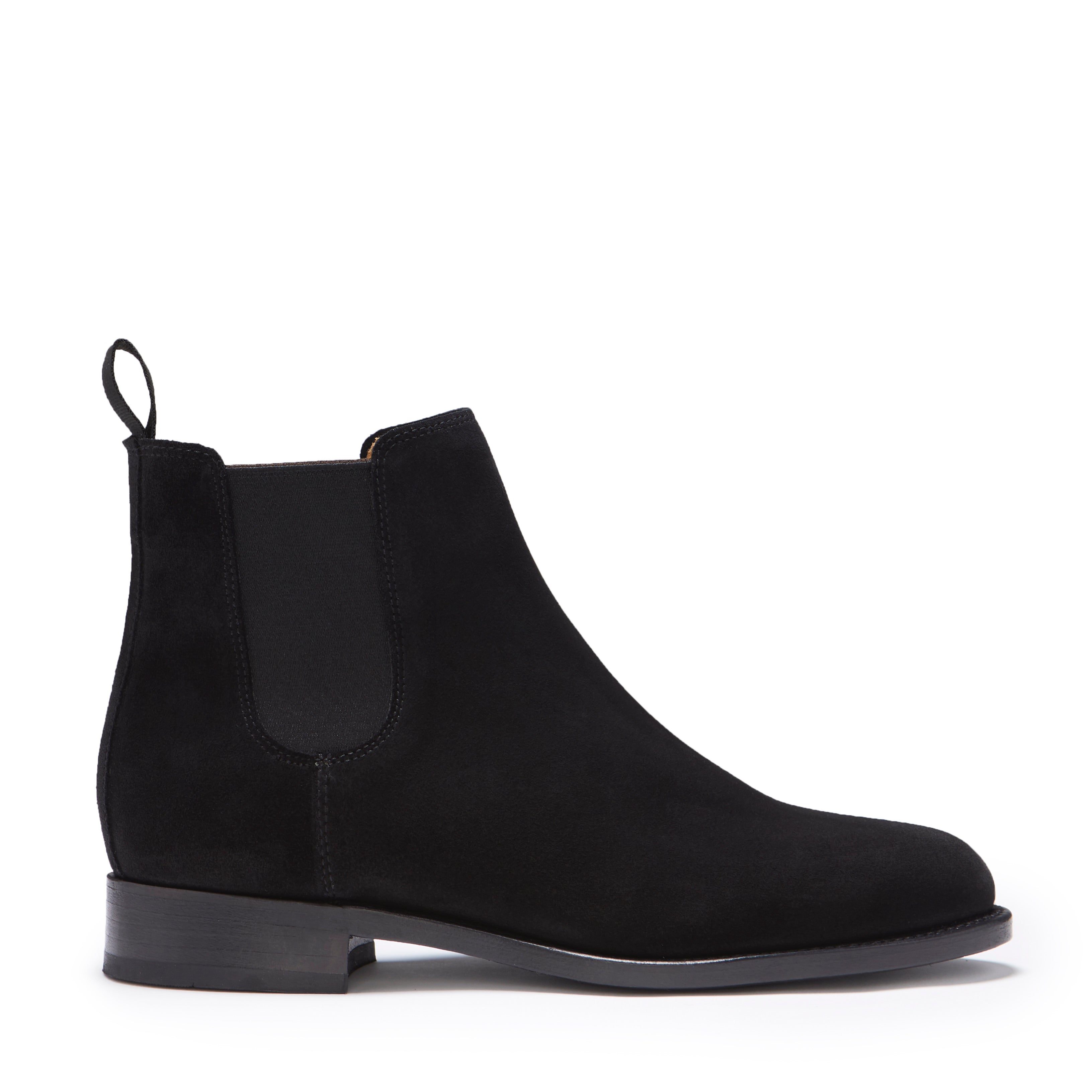black suede chelsea boots womens uk