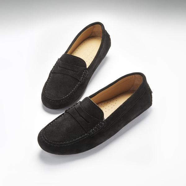 Women's Penny Driving Loafers, black 