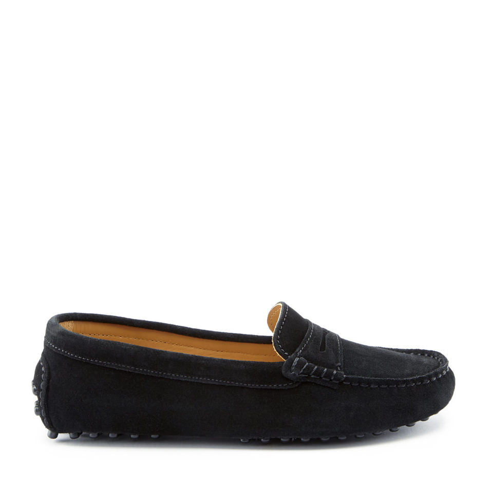 black driving loafers